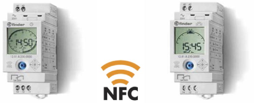 Реле времени от Finder программируемые с помощью смартфона по технологии NFC 